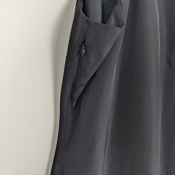 J. Crew Black Silk Like Racer Back Slip Dress Plus Size 14 - Picture 9 of 10